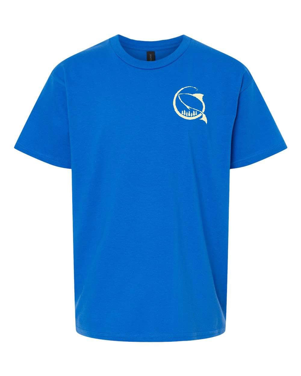 YOUTH SOFT STYLE TEE IN ROYAL BLUE WITH CREAM INK